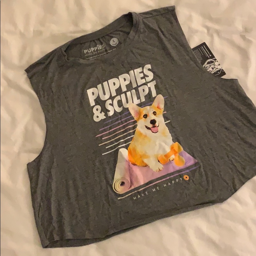 Puppies & Sculpt Crop Tank